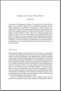 resources for a visual poetics thumbnail